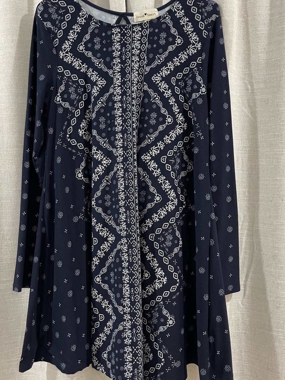 Derek Heart Bandana Print Swing Dress – Size L